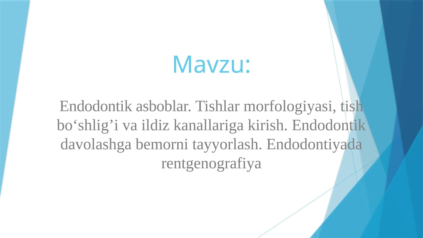 endodontiya taqdimot