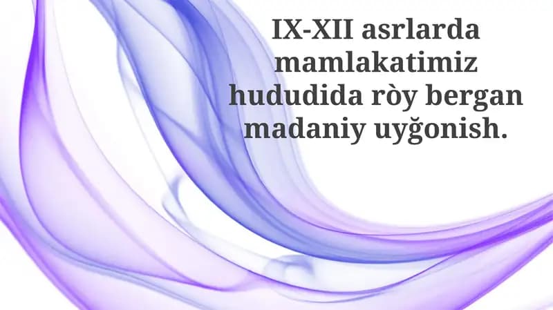 Fan va texnologiya taraqqiyoti
