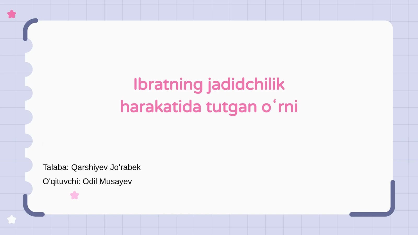 Ibratning jadidchilik harakatida tutgan oʻrni