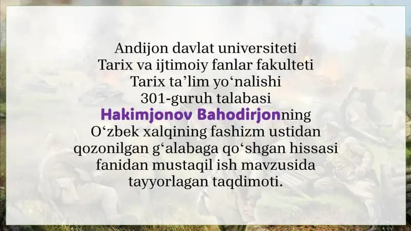 Oʻzbekxalqining fashizm ustidan qoʻzoni