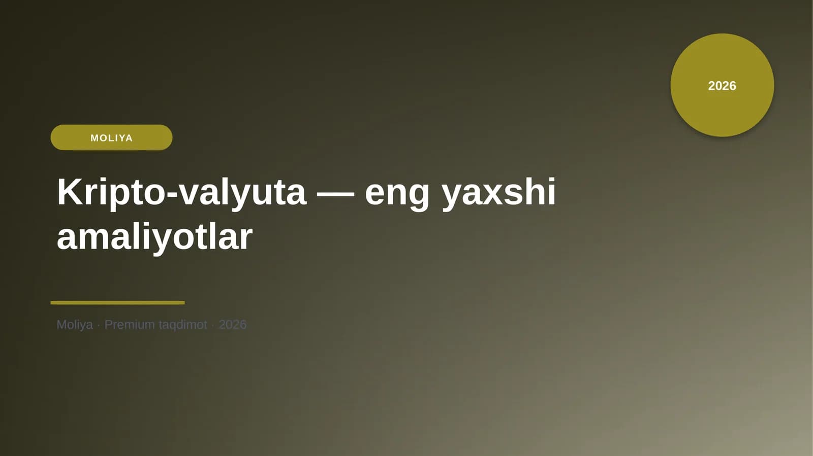 Kripto-valyuta — eng yaxshi amaliyotlar