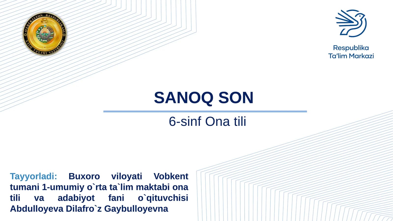 SANOQ SONLAR