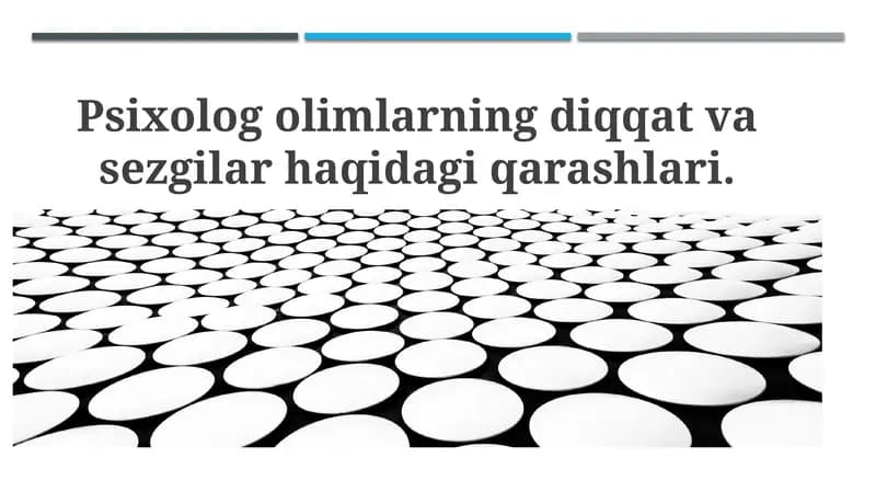 Diqqat va idrokga psixolog olimlarning qarashlari