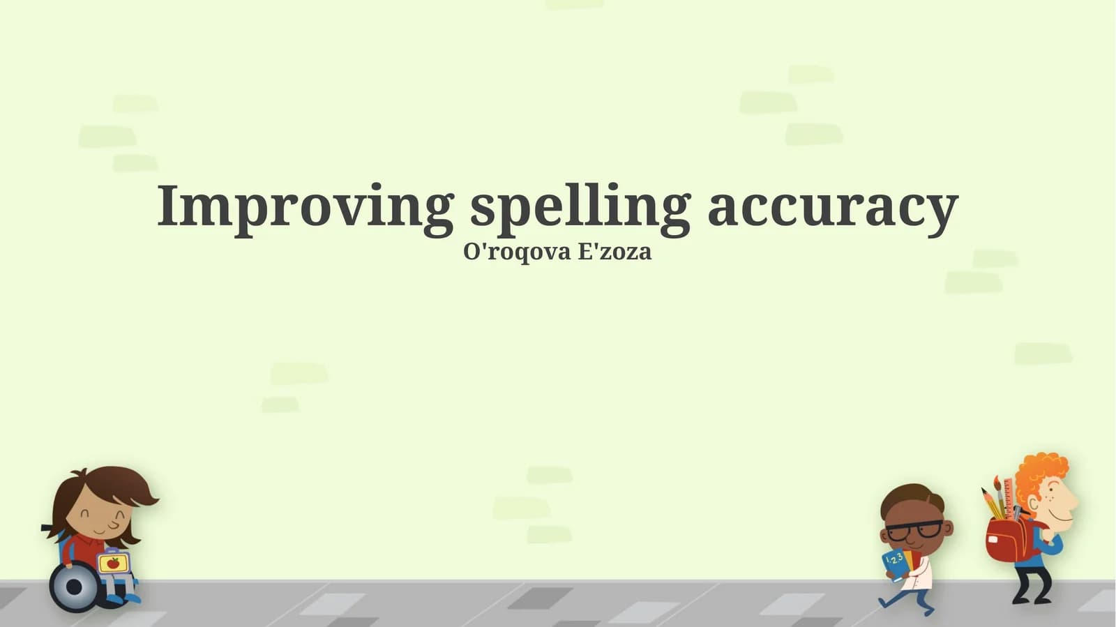 Improving spelling accuracy