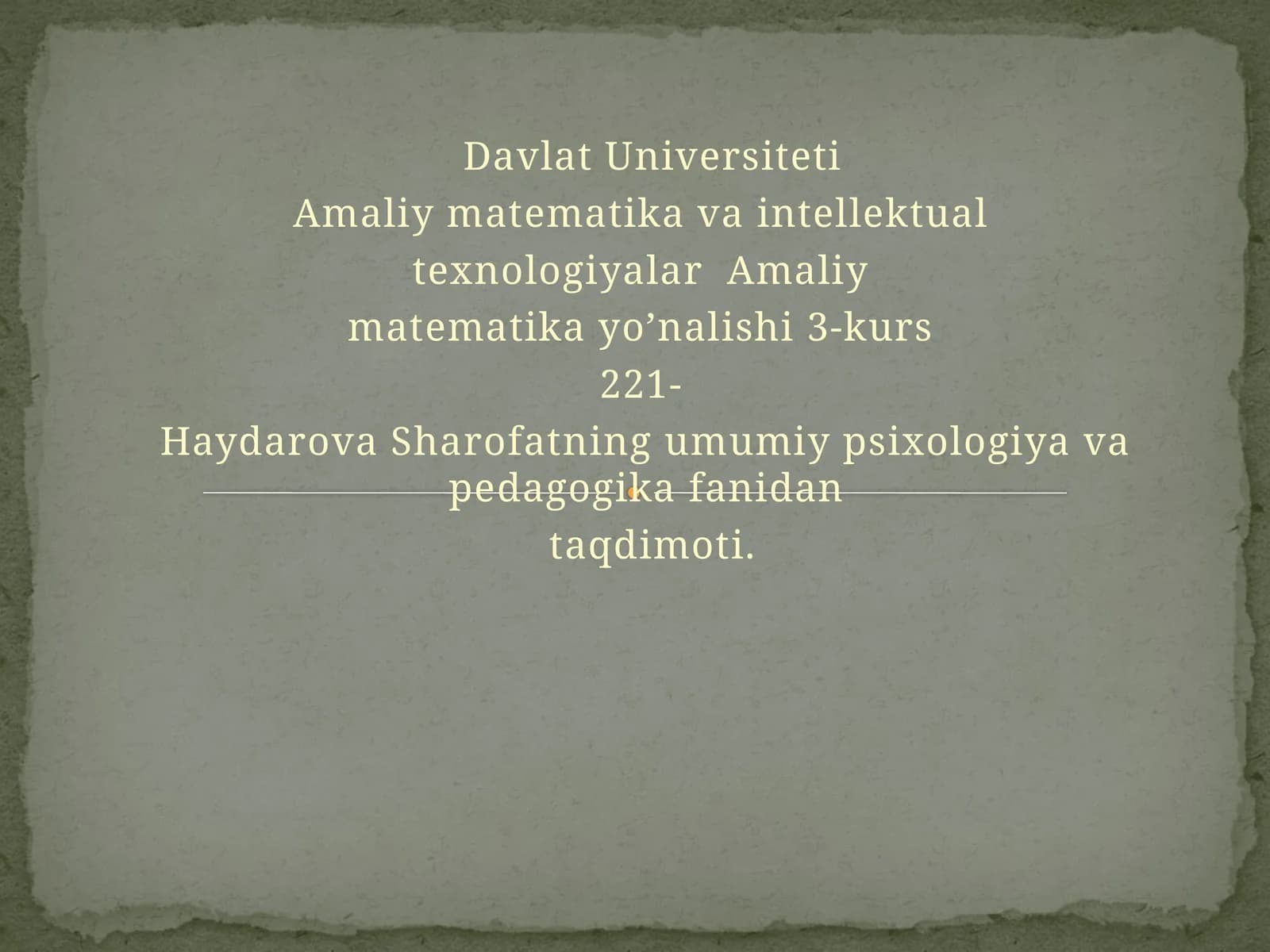 Pedagogik Dasturiy Vositlar