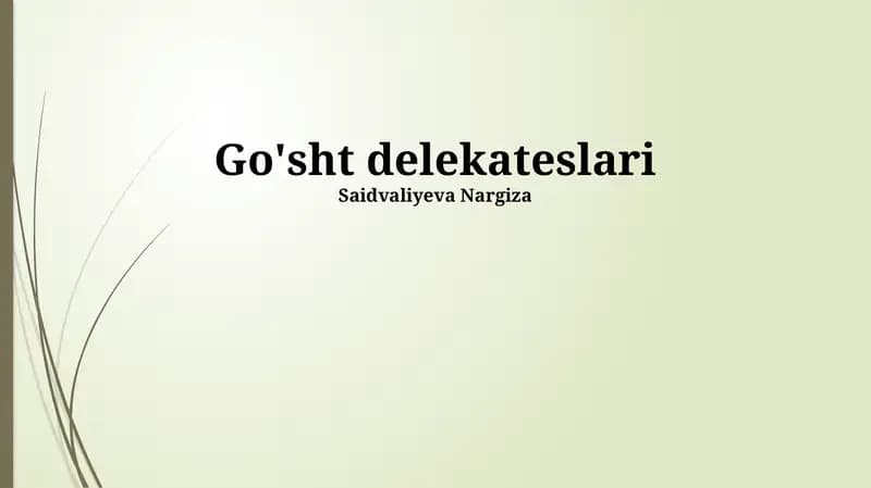 Go'sht delekateslari
