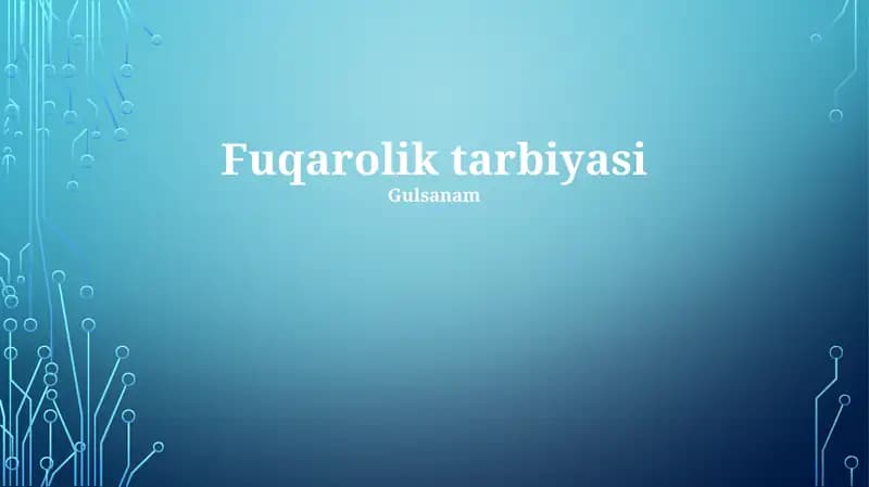 Fuqarolik tarbiyasi