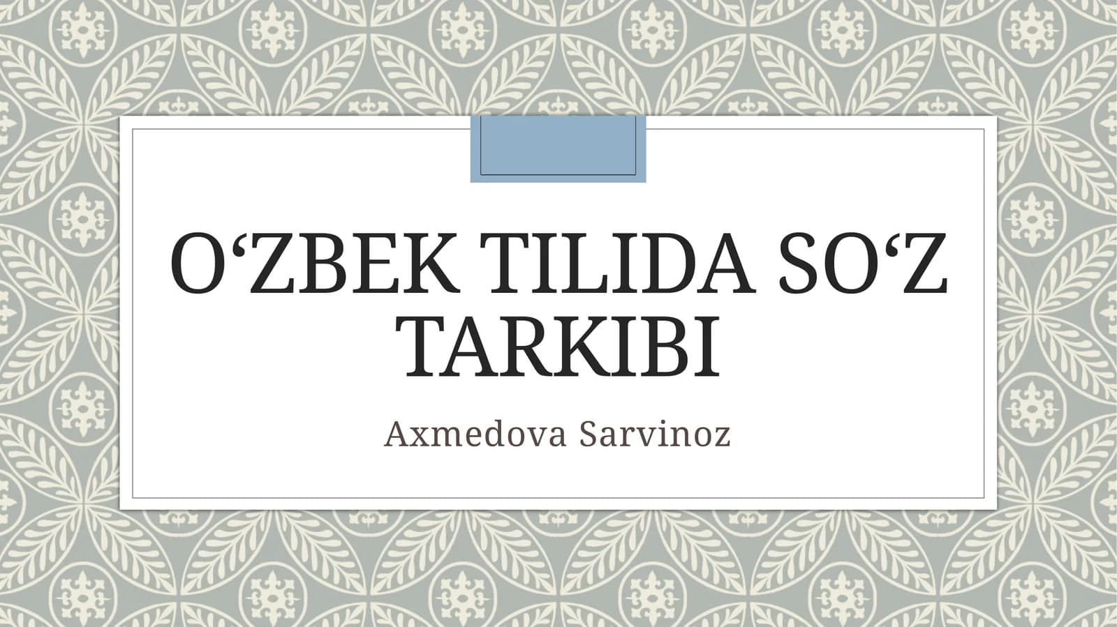 O‘zbektilidaso‘ztarkibi