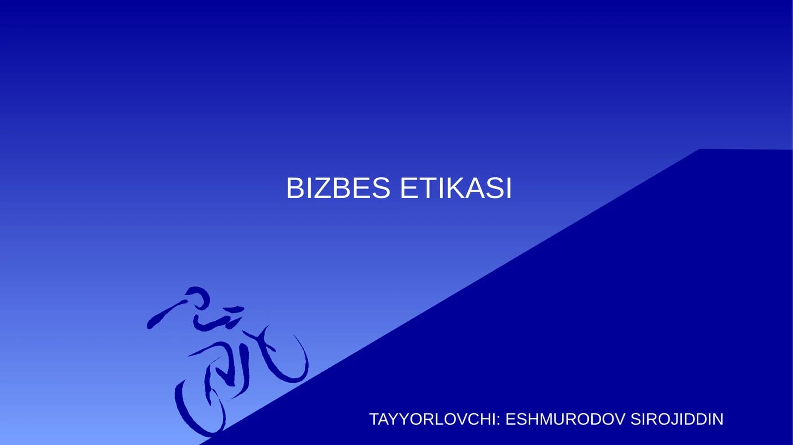 BIZBES ETIKASI