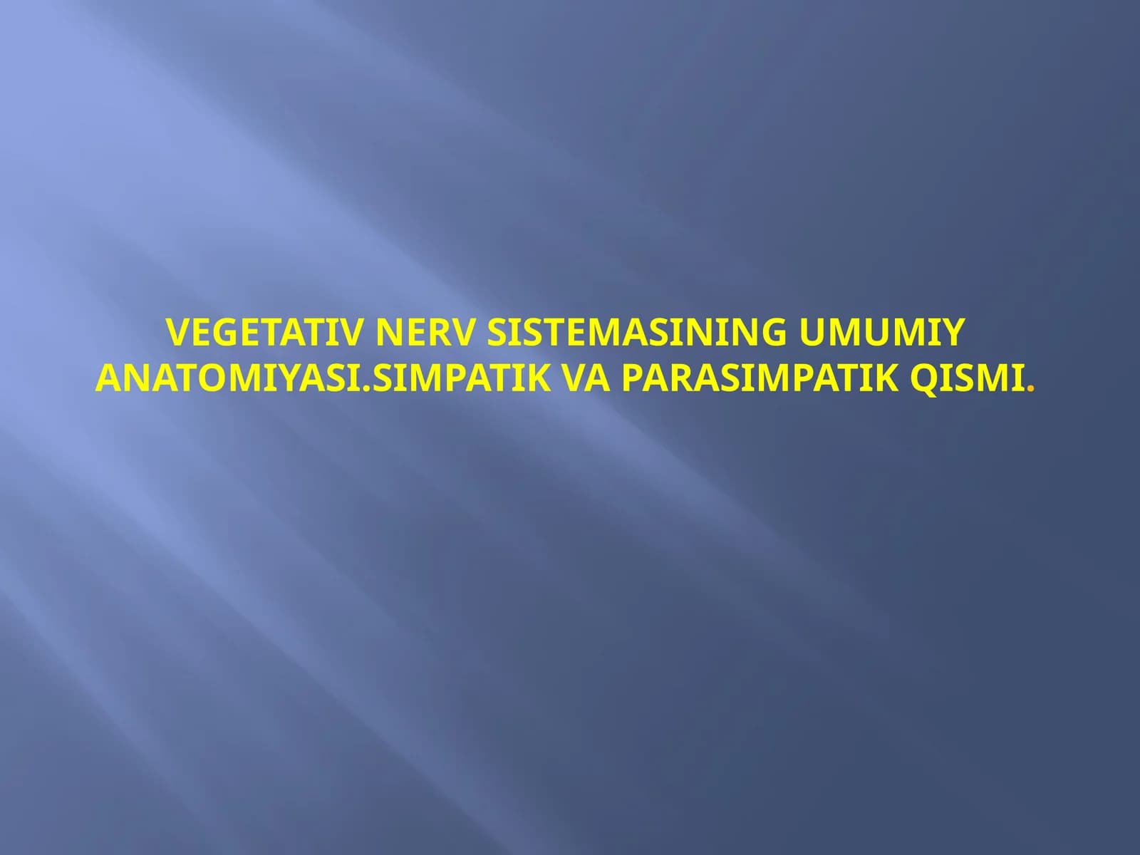Vegetativ nerv sistemasi