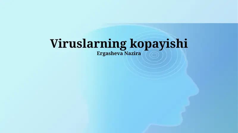 Viruslarning kopayishi