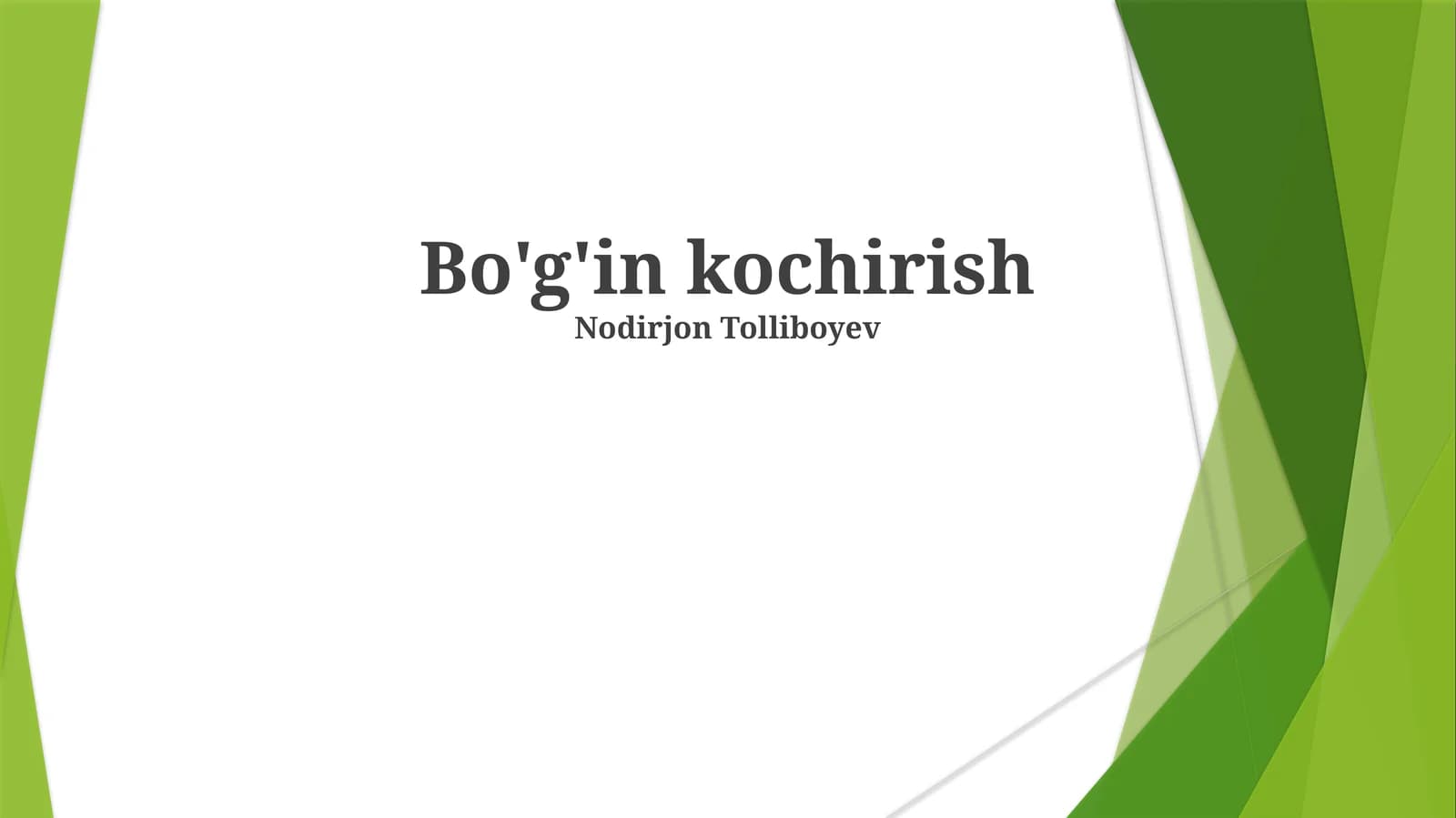 Bo'g'in kochirish