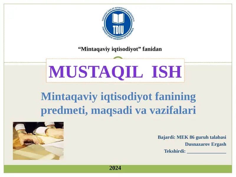 Mintaqavi iqtisodiyot