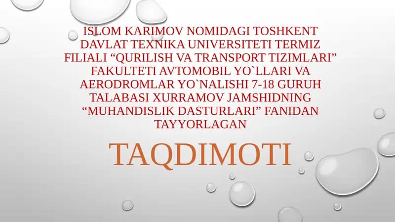 Zamonaviy CAD tizimlari