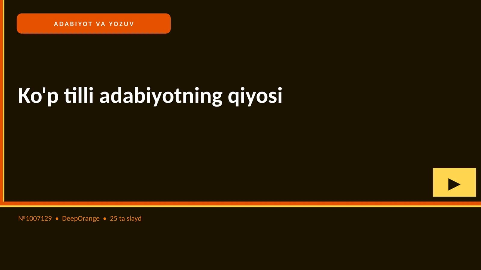 Ko'p tilli adabiyotning qiyosi