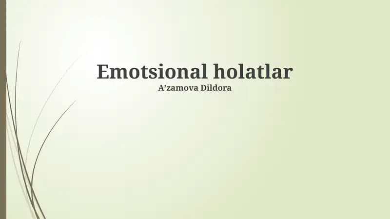 Emotsional holatlar