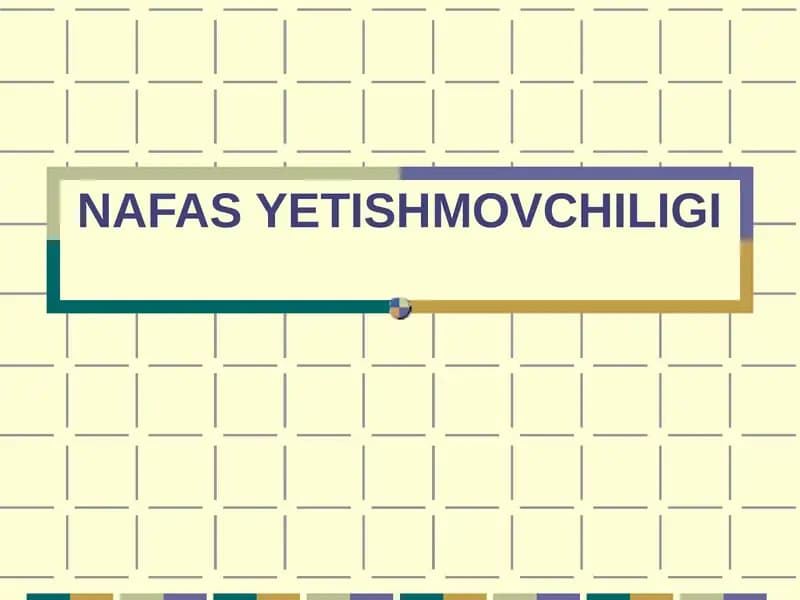 nafas yetishmovchiligi