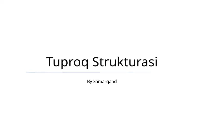 Tuproq Strukturasi
