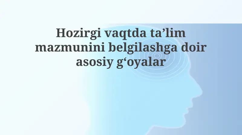 Global kompetensiyalar va XXI asr ko'nikmalari