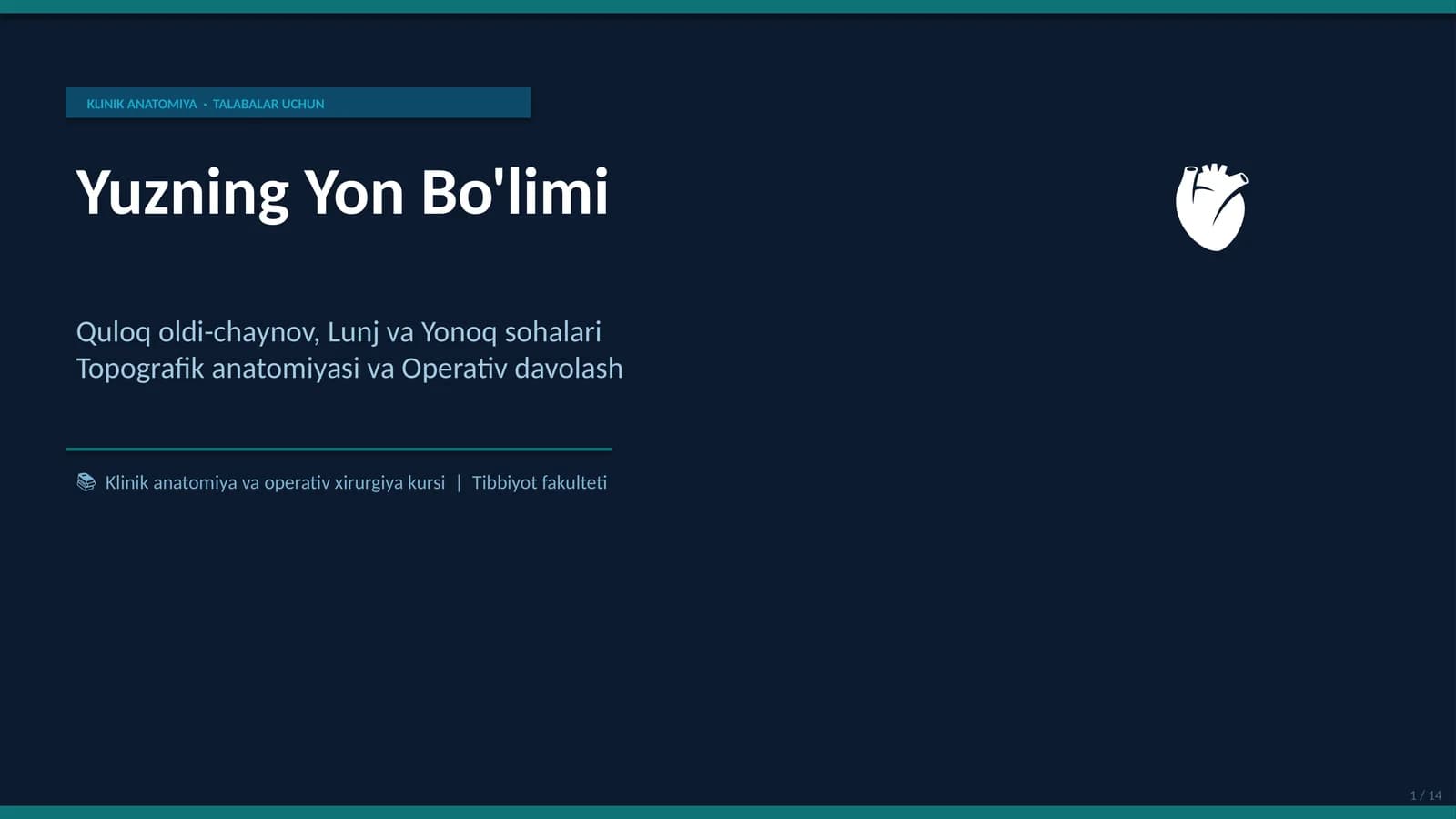 KLINIK ANATOMIYA ·yuzning yon  bolimi