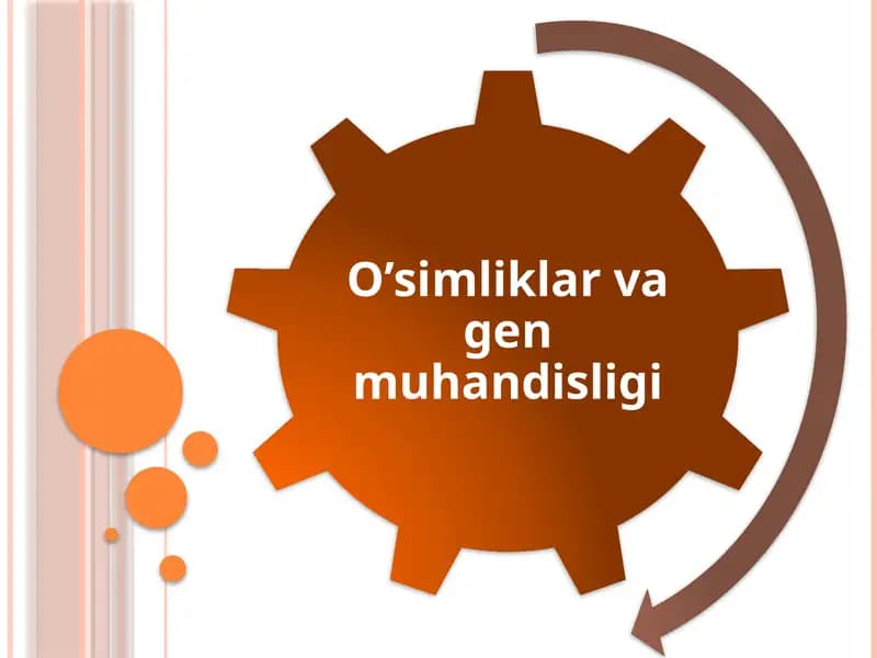 Gen muhandisligi to'g'risida darslik