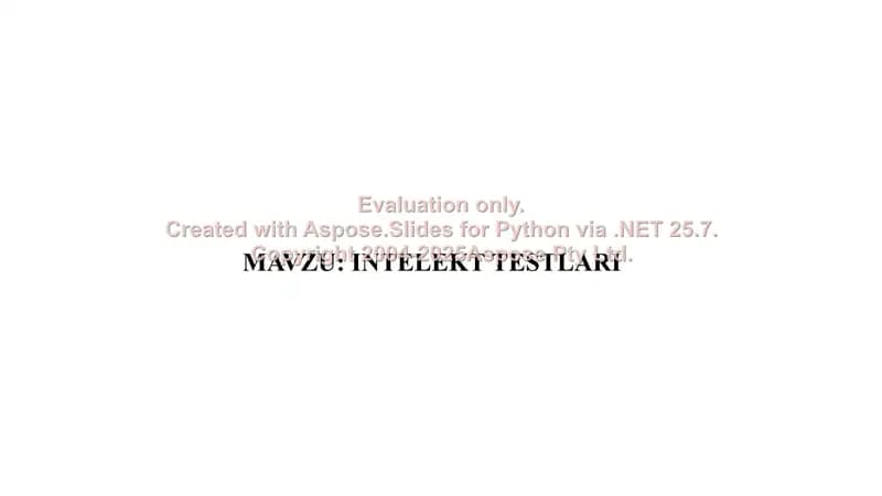 Intellekt testlari