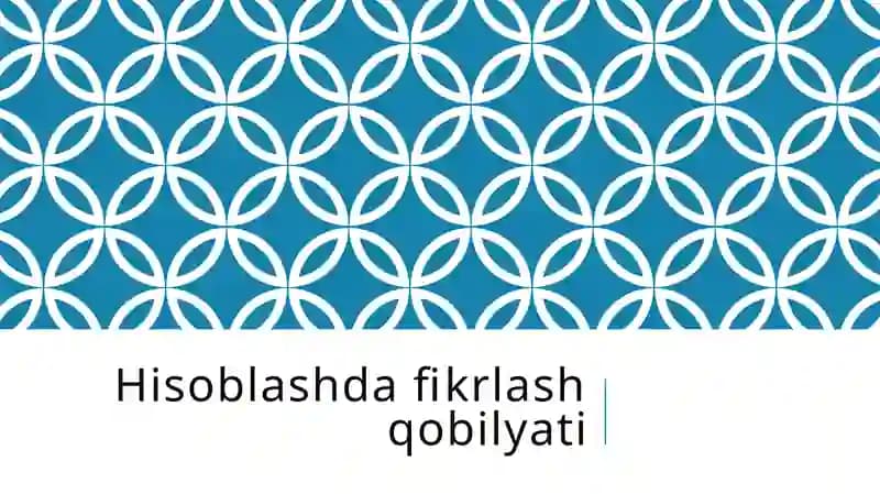 Hisoblashda fikrlash qobilyati