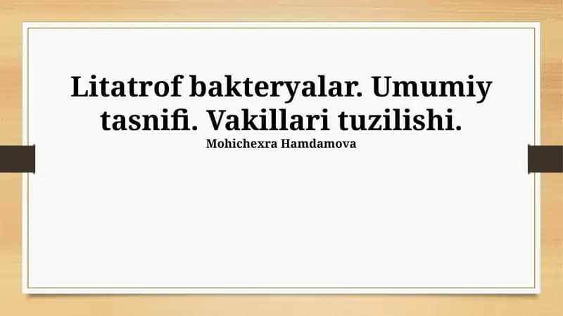 Vakillar tuzilishi: Misollar