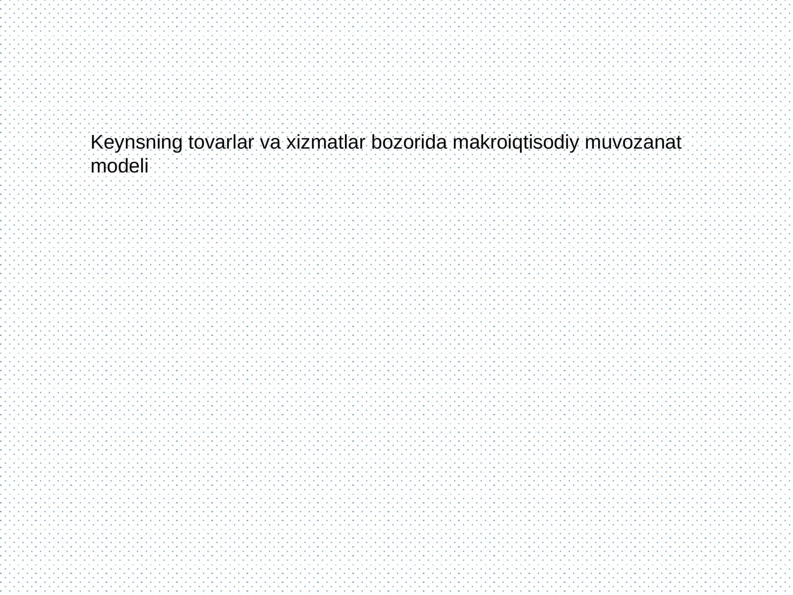 Makroiqtisodiy muvozanat modeli