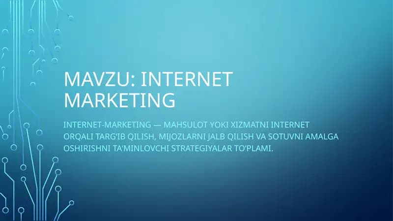 Internet marketing