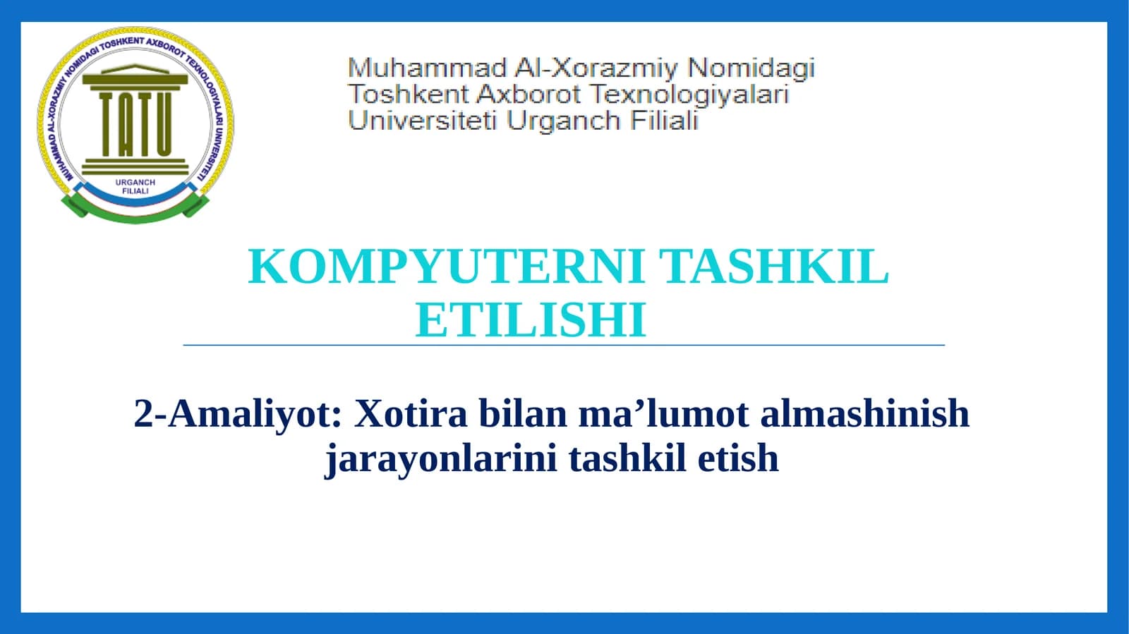KOMPYUTERNITASHKIL ETILISHI
