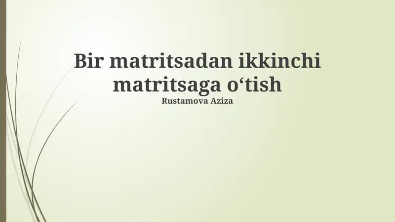 Matritsalar fazosi