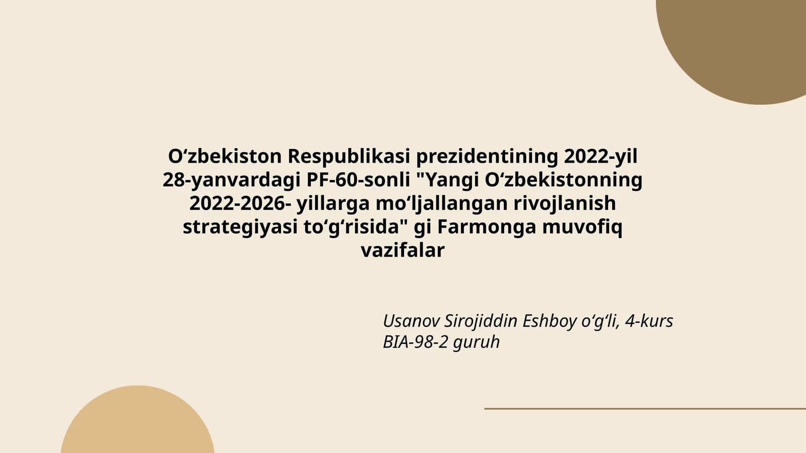 Yangi Oʻzbekistonning 2022-2026- yillarga moʻljallangan rivojlanish strategiyasi