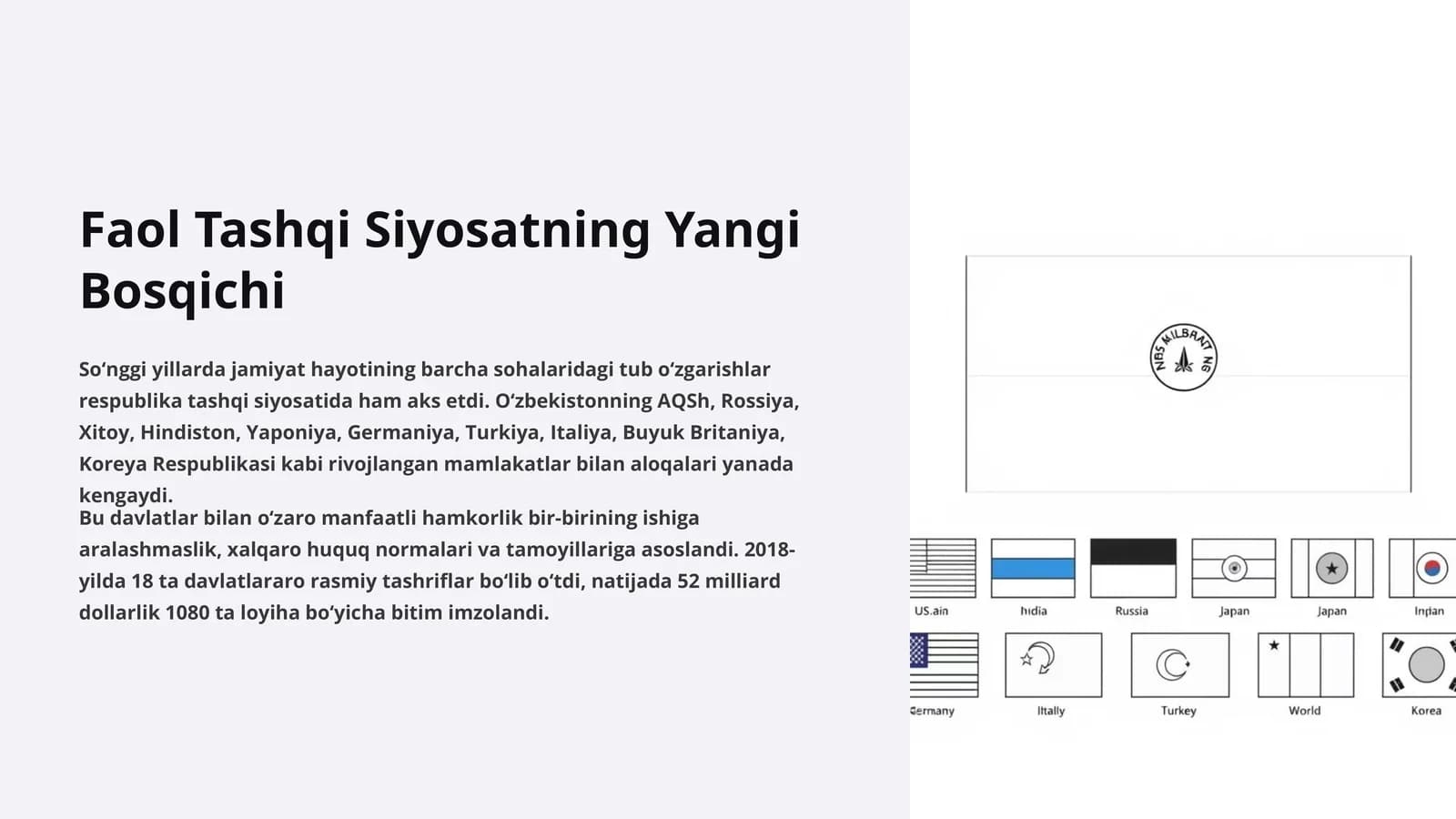 Faol Tashqi Siyosatning Yangi Bosqichi