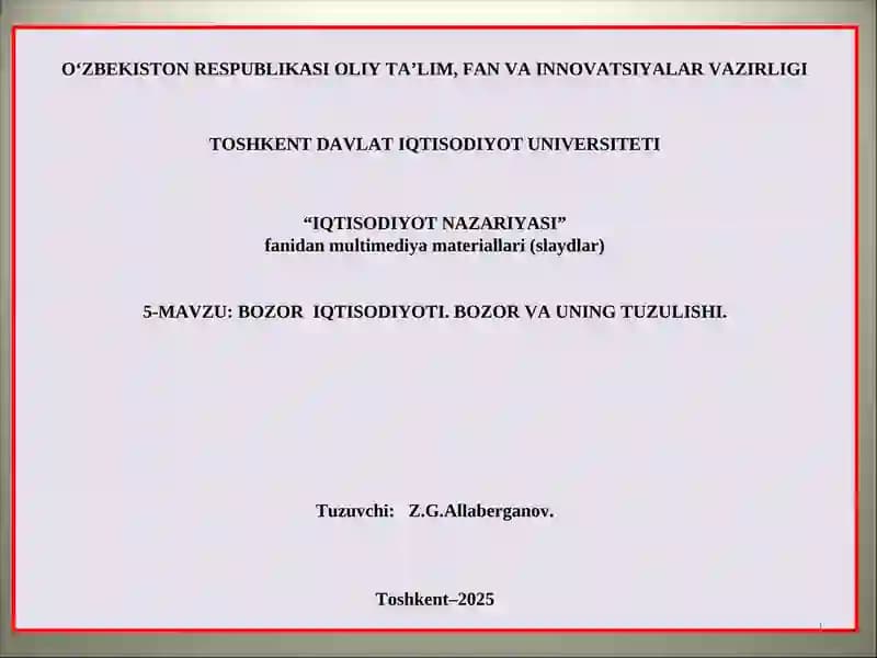 Bozor Iqtisodiyoti