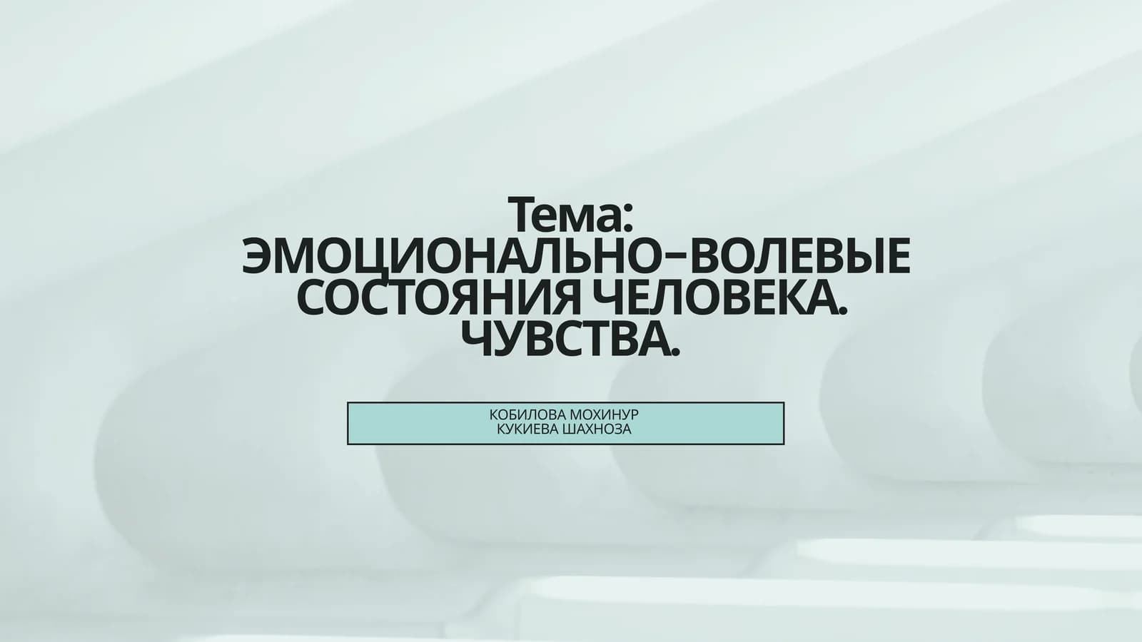 ЭМОЦИОНАЛЬНО-ВОЛЕВЫЕ СОСТОЯНИЯ ЧЕЛОВЕКА. ЧУВСТВА