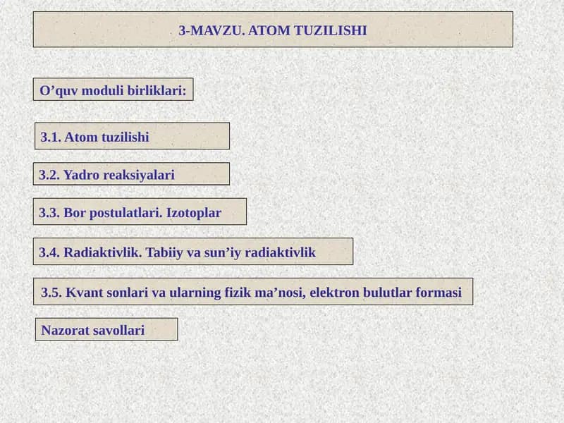 Atom tuzilishi