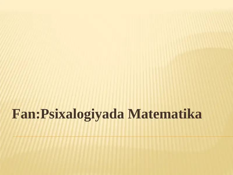 Mavzu:Funksiyani to‘la tekshirish