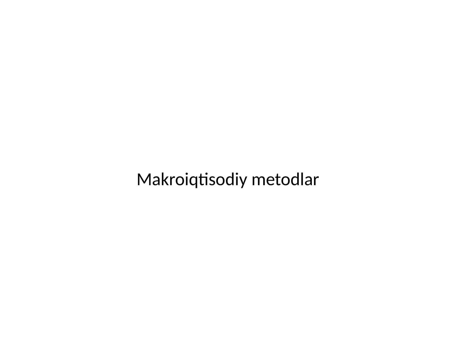 Makroiqtisodiy Modellar