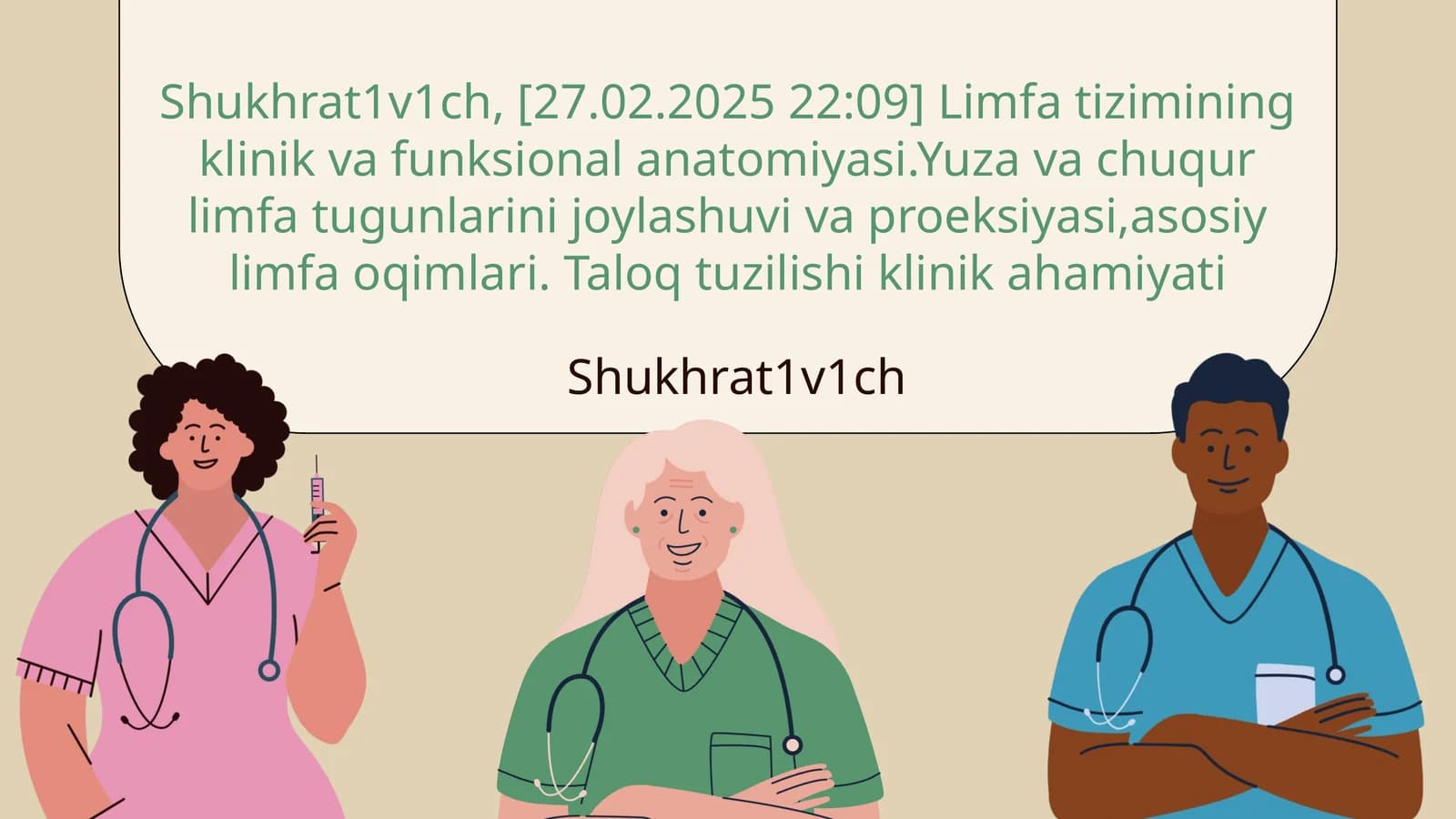 Limfa Tugunlarining Joylashuvi va Proeksiyasi
