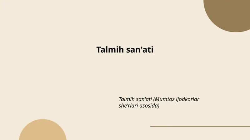 Talmih san'ati