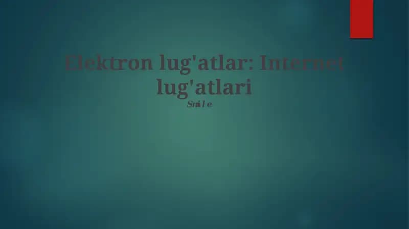 Elektron lug'atlar: Internet lug'atlari