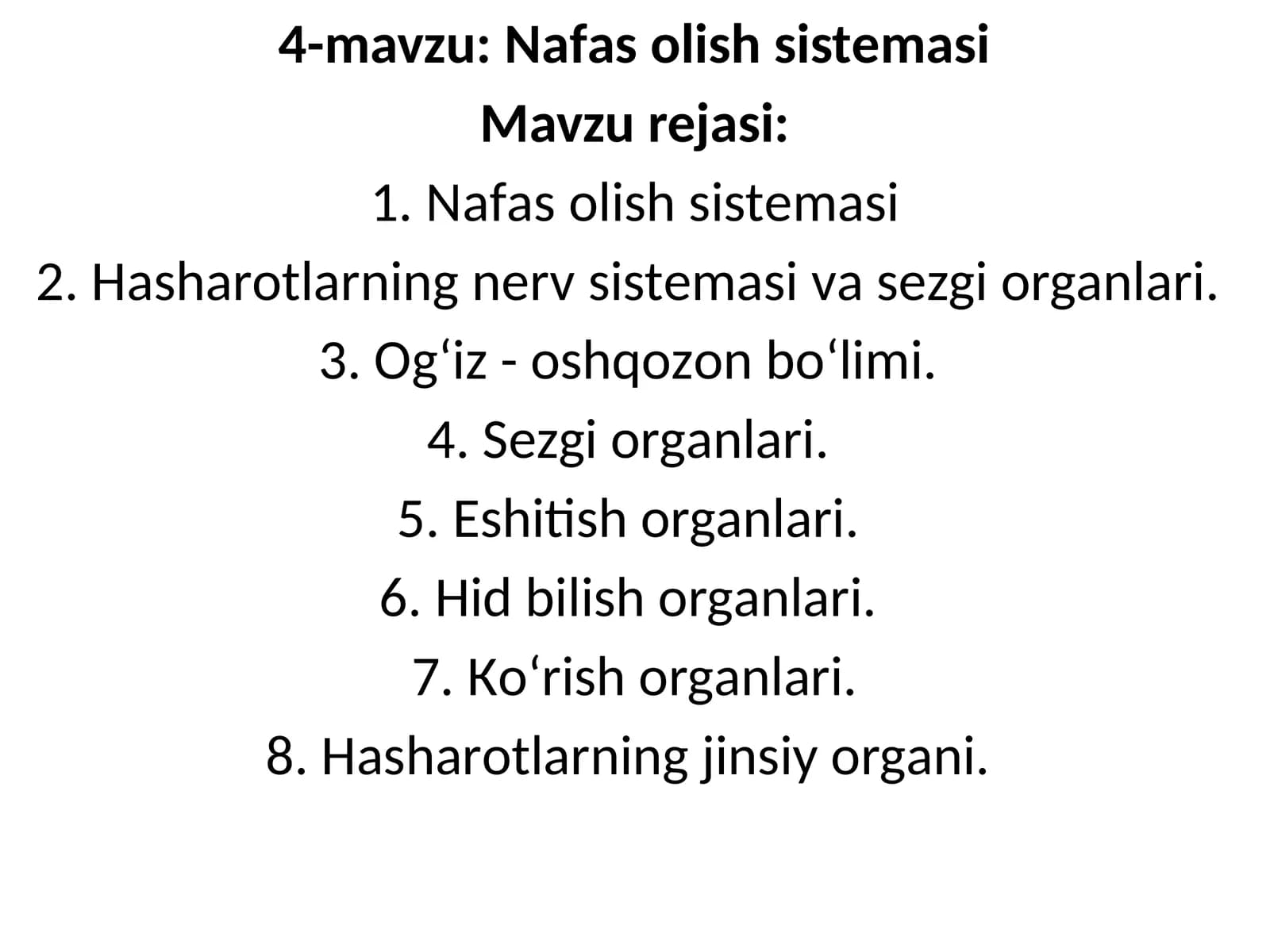 Nаfаs оlish sistеmаsi