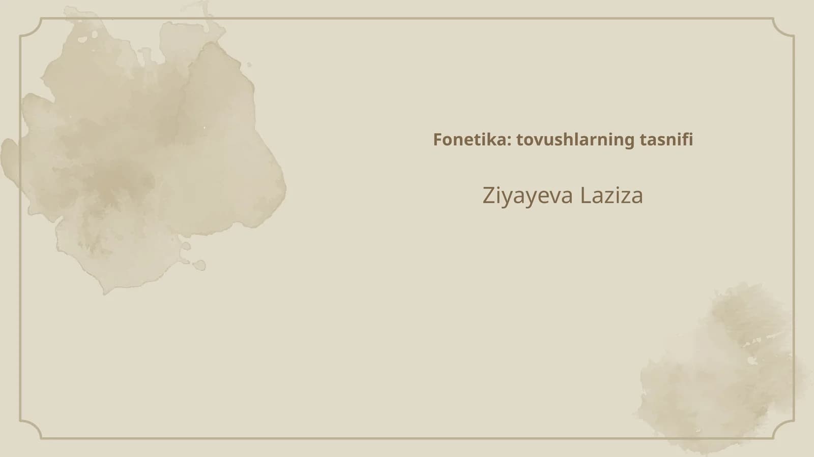 Fonetika: tovushlarning tasnifi