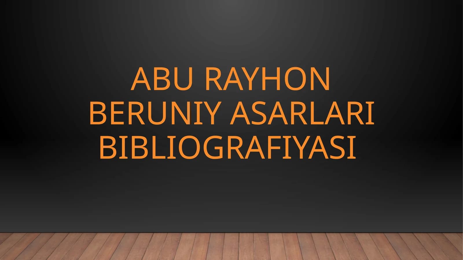 Abu Rayhon Beruniy asarlari bibliografiyasi