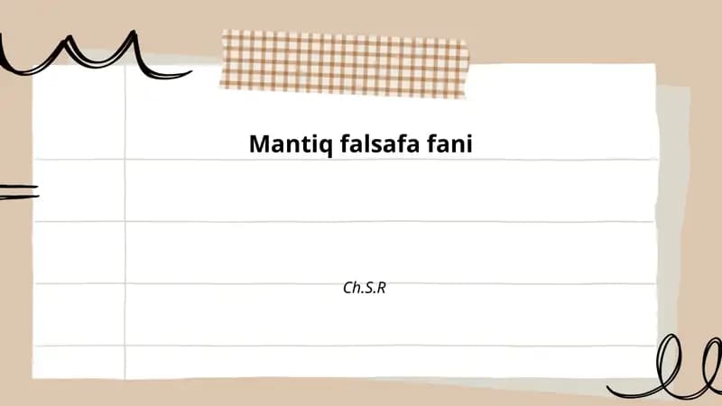 Mantiq falsafa fani