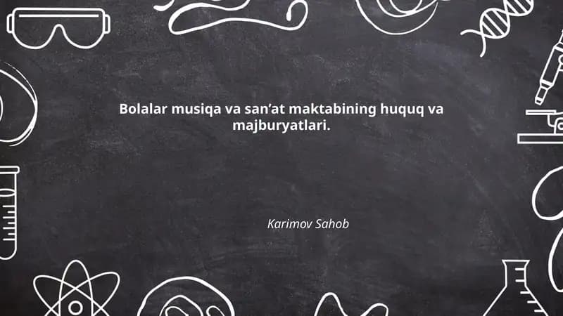 Bolalar musiqa va san'at maktabining huquq va majburyatlari
