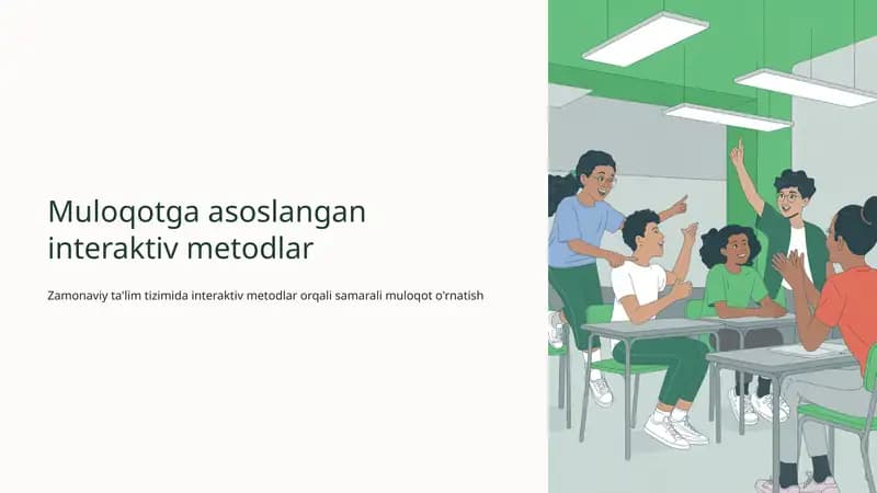 Muloqotga asoslangan interaktiv metodlar