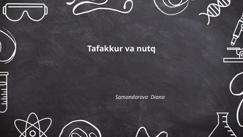 Tafakkur va nutq