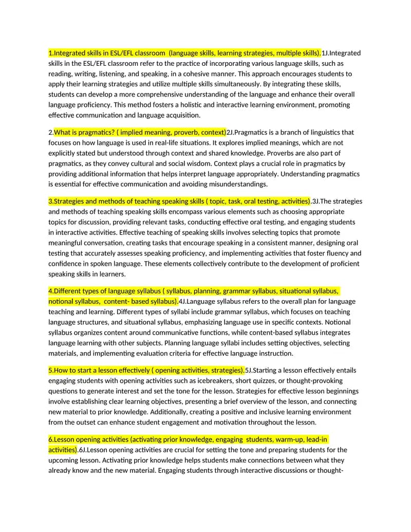 Integrated skills in ESL/EFL classroom